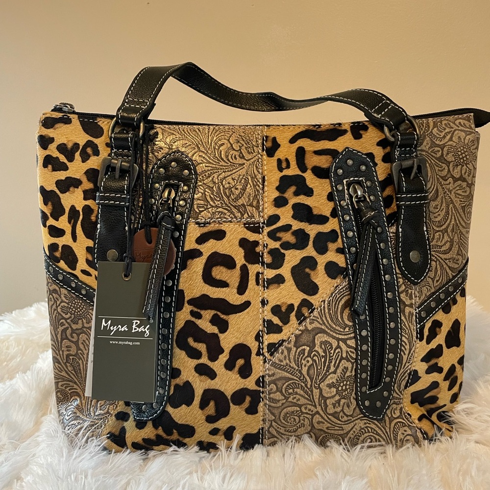 Myra Jaguar Trail Leather Bag - Picture 3 of 10